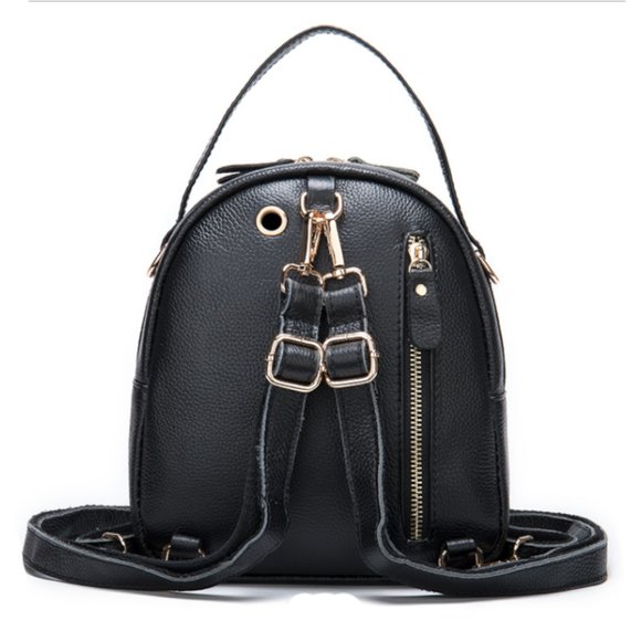Noblag Women’s Leather Mini Travel Backpack - Picture 3 of 8